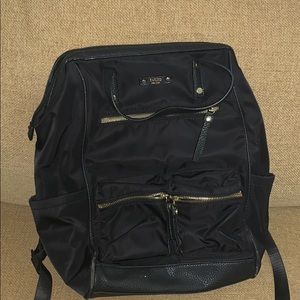 Black tutilo backpack with leather details